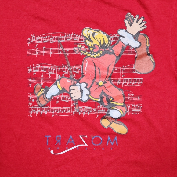 Vintage Mozart "Salzburg" breakthough T-Shirt Red Size Small - Picture 5 of 12